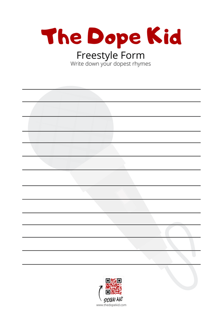 The Dope Kid FREESTYLE FRIDAY FREE Printable